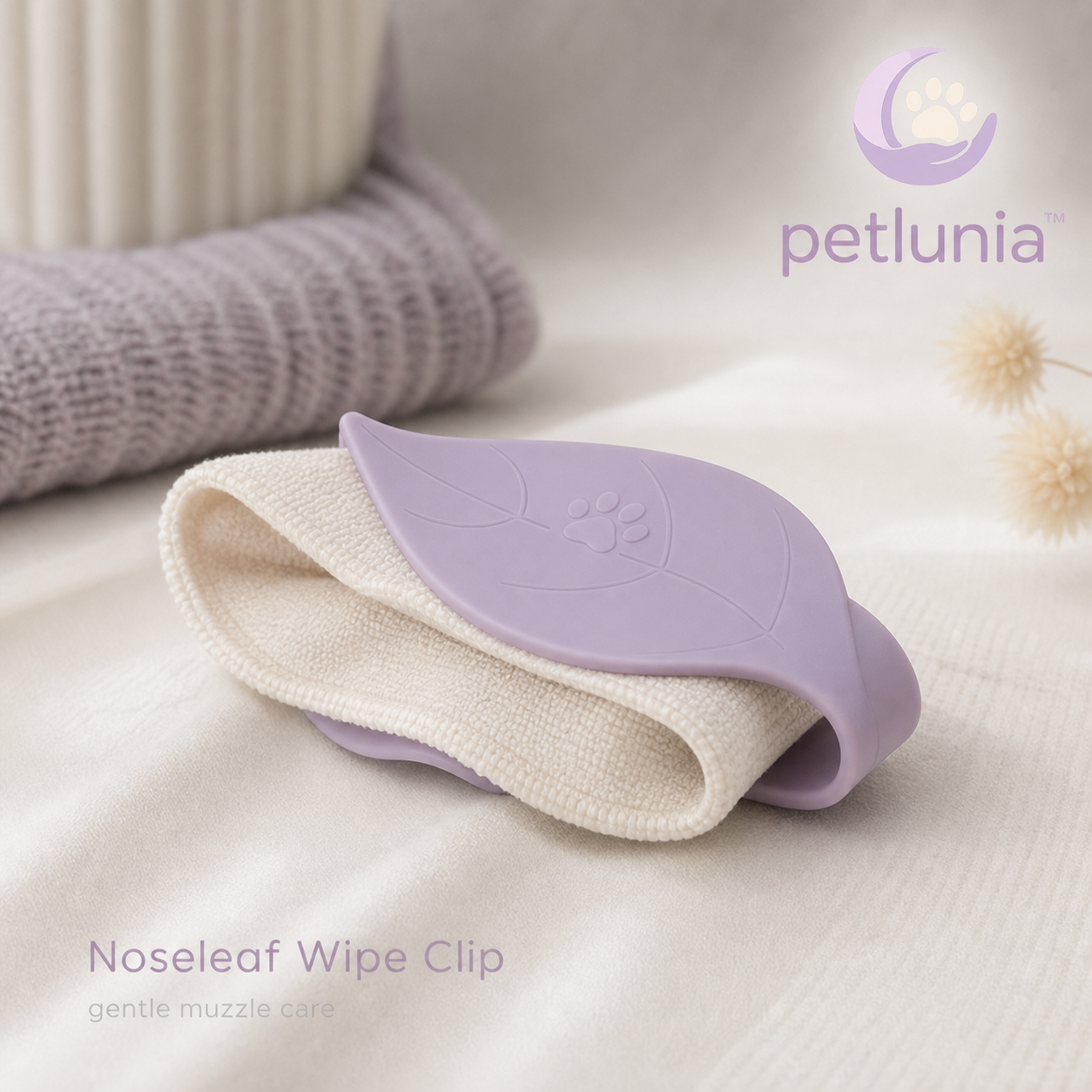 Petlunia™ Noseleaf Wipe Clip — Compact Cloth Holder for Small-Area Grooming