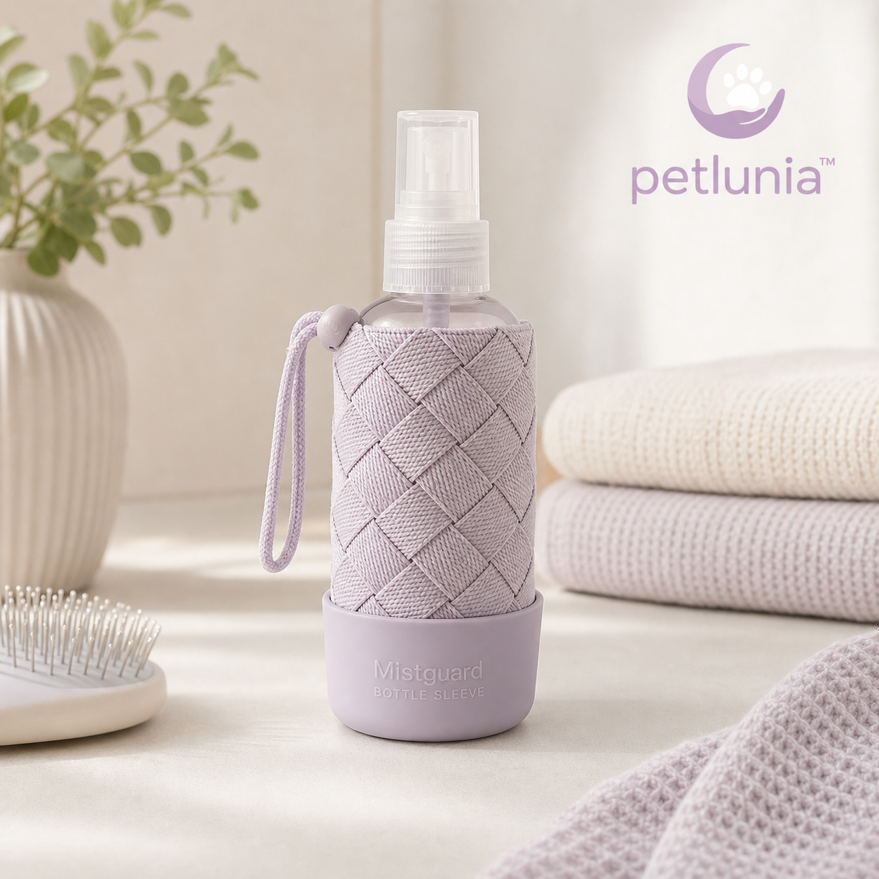 Petlunia™ Mistguard Bottle Sleeve — Protective Grip Cover for Grooming Sprays