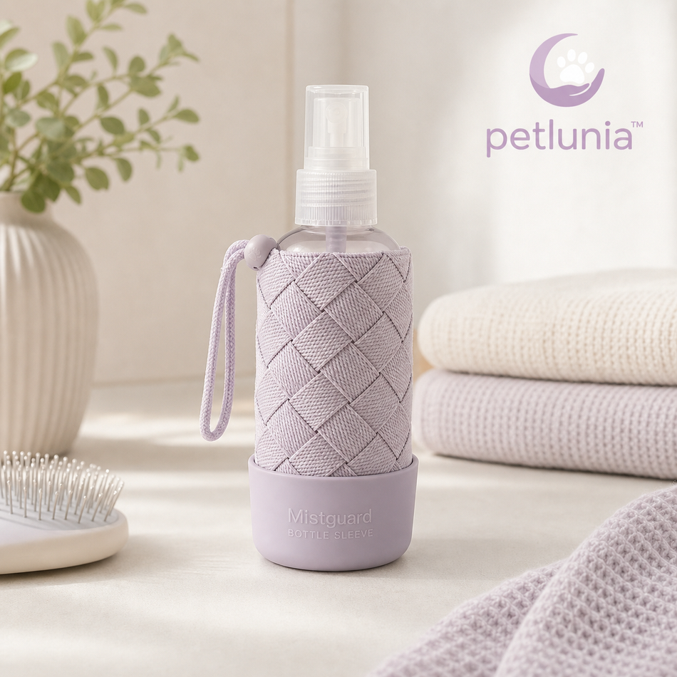 Petlunia™ Mistguard Bottle Sleeve — Protective Grip Cover for Grooming Sprays